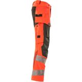 Mascot 19031-711 Broek met spijkerzakken Hi-Vis Rood/Donkerantraciet