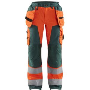 Blåkläder 7156-1811 Dames werkbroek High Vis met spijkerzakken High Vis Oranje/Groen