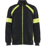 Blåkläder 3567-1158 Sweatshirt visible met rits Zwart/High Vis Geel maat 4XL