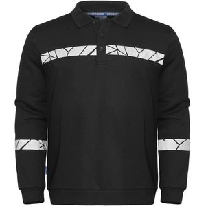 Projob 7100 Polosweater Heren Zwart/Zwart maat 4XL