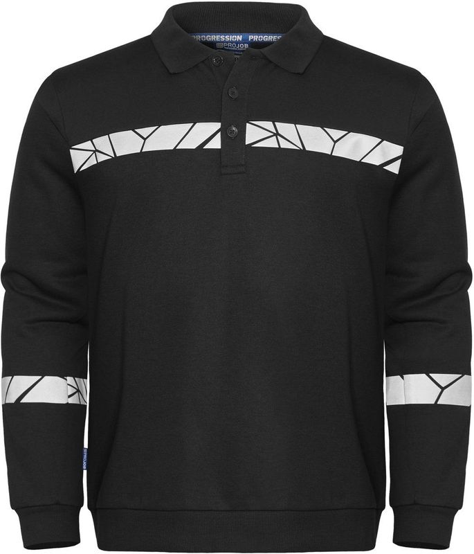 Projob 7100 Polosweater Heren Zwart/Zwart maat 4XL