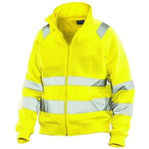 Jobman 5172 Hi-Visweatshirt Jacket Geel maat M