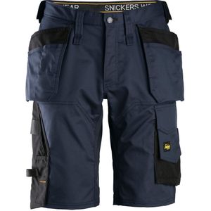 Snickers 6151 AllroundWork Stretch Loose fit Korte Werkbroek met Holsterzakken Marineblauw/Zwart maat 064