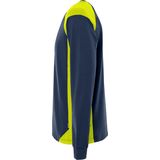 Fristads Heavy T-shirt lange mouw 7071 GTM Marineblauw/Hi-Vis Geel maat XS