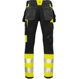 Projob 6540 Signalisatiestretchbroek Met Kniezakken En Spijkerzakken En Iso 20471 Klasse 1 Heren Geel/Zwart maat C44