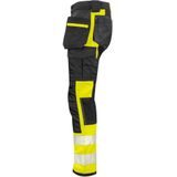 Projob 6540 Signalisatiestretchbroek Met Kniezakken En Spijkerzakken En Iso 20471 Klasse 1 Heren Geel/Zwart maat C44