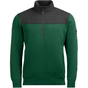 FHB Rob Zip-Sweatshirt Groen-Zwart