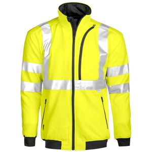 Projob 6103 Sweatshirt Lange Ritssluiting - ISO 20471 Klasse 3 Geel/Marine