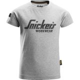 Snickers 7514 Junior Logo T-shirt Lichtgrijs melange