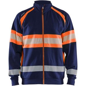 Blåkläder 3551-1158 High vis sweater Marineblauw/Oranje