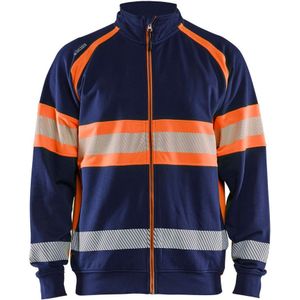 Blåkläder 3551-1158 Sweater High vis Marineblauw/Oranje maat L