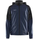 Craft Core UNIFY Windjack voor heren, S, blaze/zwart, met zachte mesh-voering, 2 zakken met ritssluiting, verstelbare capuchon, windjack voor heren, licht windjack voor heren