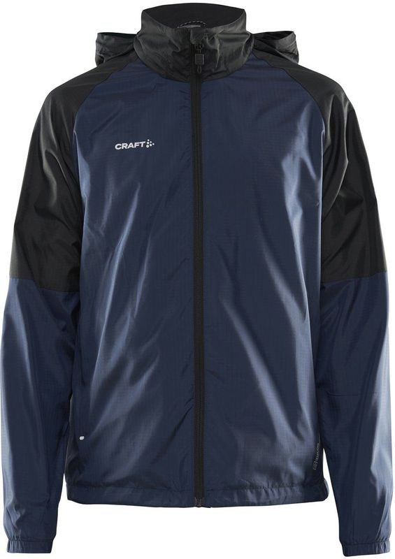 Craft Core UNIFY Windjack voor heren, S, blaze/zwart, met zachte mesh-voering, 2 zakken met ritssluiting, verstelbare capuchon, windjack voor heren, licht windjack voor heren