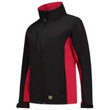 Tricorp 402008 Softshell Bicolor Dames Zwart/Rood
