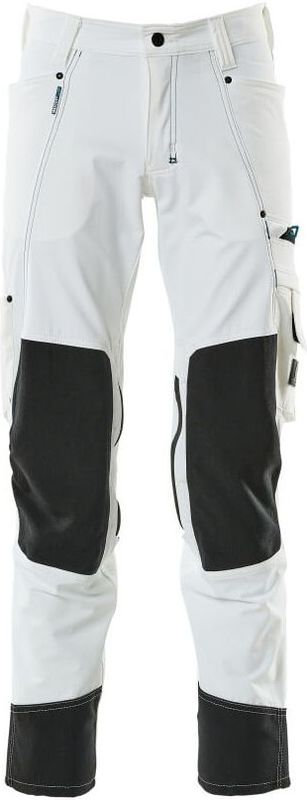 Mascot - Advanced Broek - Wit - Stretchstof - Kniezakken - Slijtvast