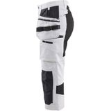 Blåkläder 7109-1310 Dames Schilderspiraatbroek X1900 met stretch Wit/zwart maat C32