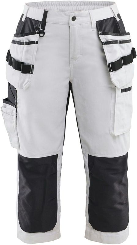 Blåkläder 7109-1310 Dames Schilderspiraatbroek X1900 met stretch Wit/zwart maat C32