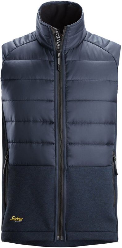 Snickers 4902 Hybride Vest Marineblauw/Donkermarineblauw melange maat XS