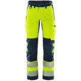 Fristads Hi Vis Werkbroek Klasse 2 Flexforce - Hi-Vis geel/marineblauw