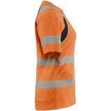 Blåkläder 3503-2537 Dames T-shirt High Vis High Vis Oranje/Marineblauw