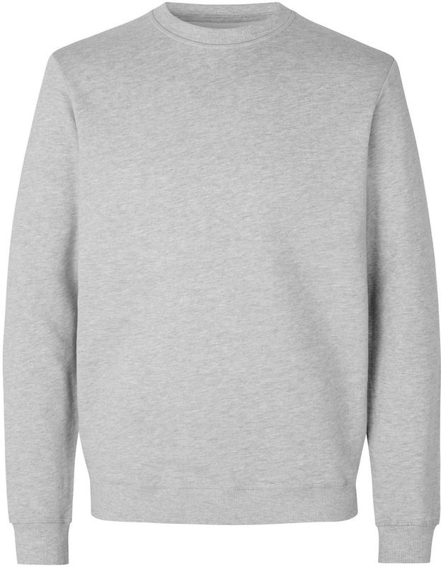 Pro Wear by Id 0682 Sweatshirt biologisch katoen Lichtgrijs gemêleerd maat S