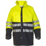 Hydrowear Vernon Parka Marineblauw/Fluor Geel maat S