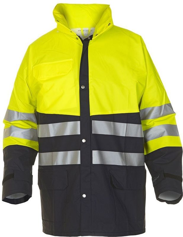 Hydrowear Vernon Parka Marineblauw/Fluor Geel maat S