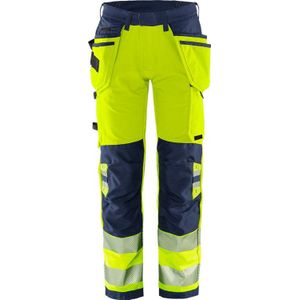 Fristads High Vis Green werkbroek stretch klasse 2 2644 GSTP Hi-Vis Geel/Marineblauw maat D100