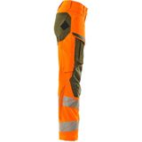 Mascot Accelerate Safe Broek met kniezakken 19078-511 - hi-vis oranje/mosgroen