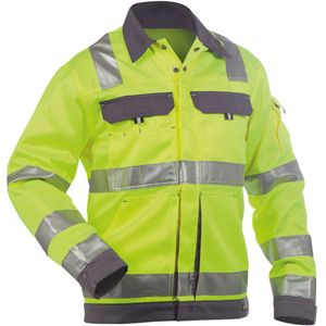 Dassy Dusseldorf Hogezichtbaarheidsvest Fluogeel/Cementgrijs 245gr maat 4XL