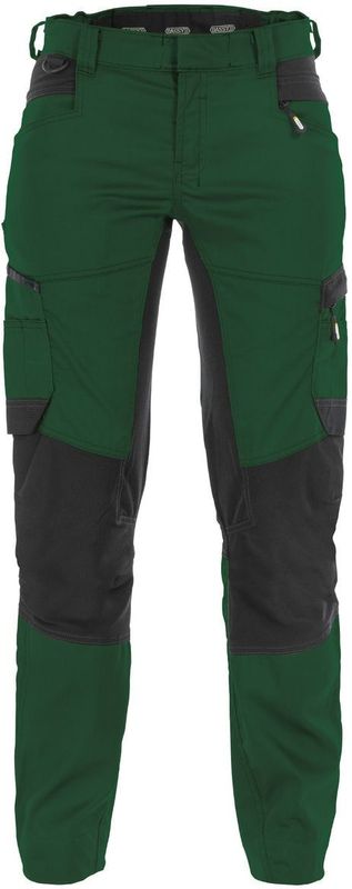 Dassy Helix Women Werkbroek met stretch voor dames Flessengroen/Zwart maat 32