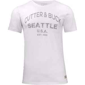 Cutter & Buck Pacific City T-Shirt Heren Wit/Grijs