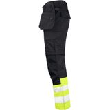 Jobman 2513 Hi-Vis Trousers HP 65251320 - Zwart/Geel
