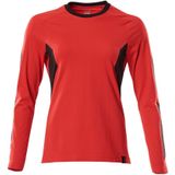 Mascot 18391-959 Dames T-shirt - Signaalrood - Lange Mouwen - Katoen