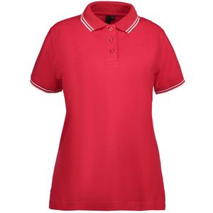 Pro Wear ID 0523 Ladies Stretch Contrast Polo Shirt Red