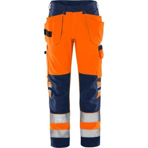 Fristads High vis Green werkbroek klasse 2 2641 GPLU Hi-Vis Oranje/Marineblauw maat D108