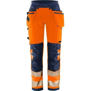 Fristads High Vis Green werkbroek dames stretch klasse 2 2664 GSTP Hi-Vis Oranje/Marineblauw maat 50