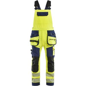 Blåkläder 2626-1648 High Vis Bretelbroek 4-weg stretch High Vis Geel/Marineblauw