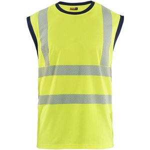 Blåkläder 3575-1013 Mouwloos onderhemd High Vis High Vis Geel/Marineblauw maat 4XL/5