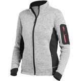 FHB MARIEKE Damesvest Tricotfleece, grijs-zwart