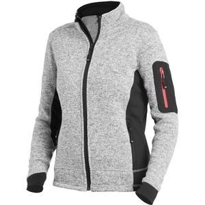 FHB MARIEKE Damesvest Tricotfleece, grijs-zwart
