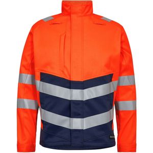 F. Engel 1321-188 Safety+ Work Jacket Orange/Blue Ink maat XL