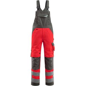 Mascot 15569-860 Amerikaanse overall met kniezakken Hi-Vis Rood/Donkerantraciet maat 90C50