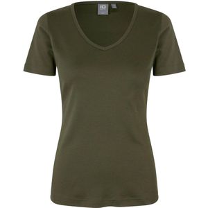 Pro Wear by Id 0506 Interlock T-shirt V-neck women Olive