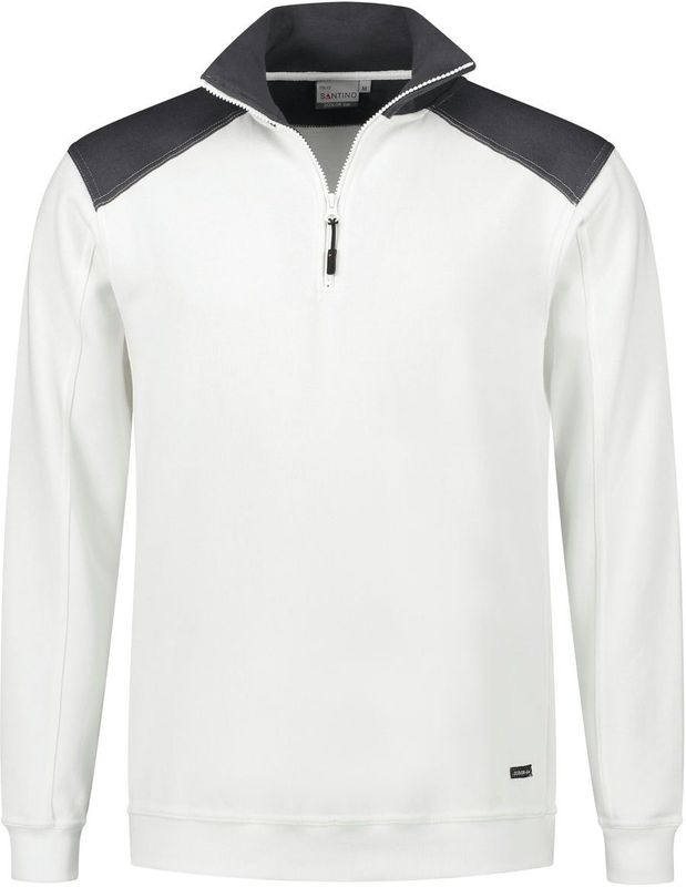 Santino Tokyo Zipsweater White / Graphite maat S