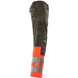 Mascot 15679-860 Broek met kniezakken Donkerantraciet/Hi-Vis Rood