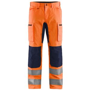 Blåkläder 1585-1811 High Vis werkbroek met stretch High Vis Oranje/Marineblauw maat D84