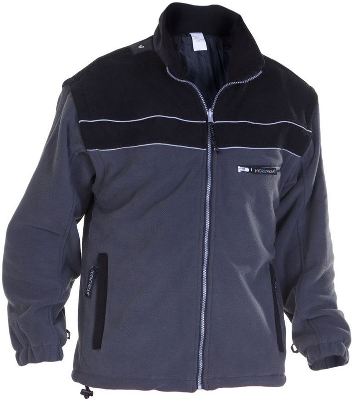 Hydrowear Kiel Fleecejack Zwart/Grijs maat S