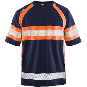 Blåkläder 3337-1051 T-shirt High Vis Marineblauw/Oranje