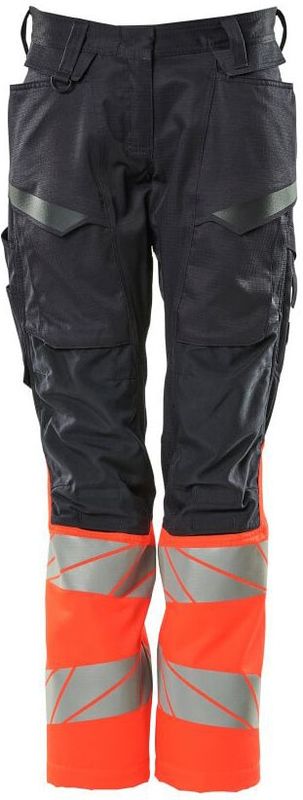 Mascot Accelerate Safe Broek met kniezakken 19678-236 - donkermarine/hi-vis rood